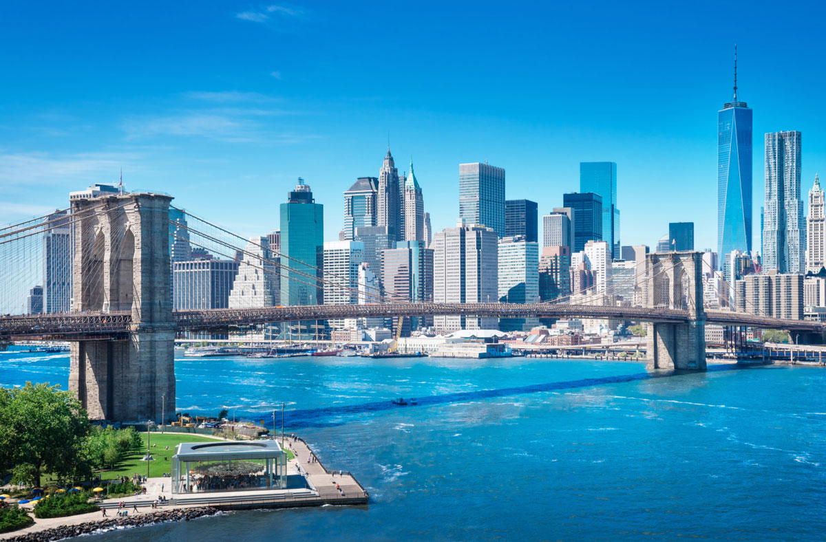 Skyline view of New York City