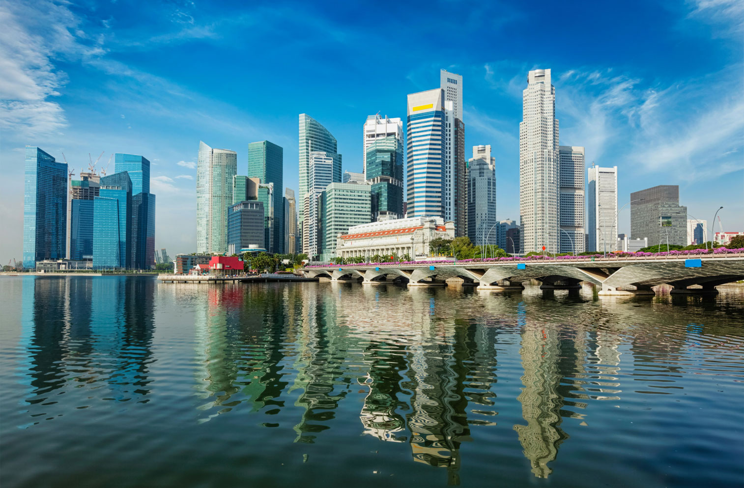 View of Singapore skyline